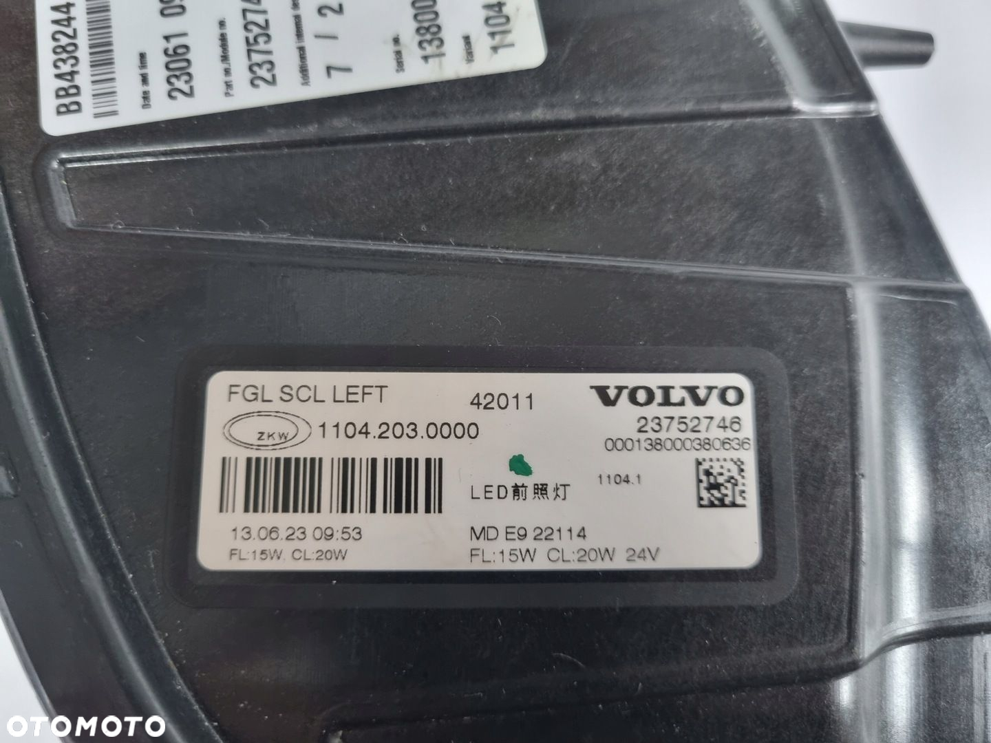 ŚWIATŁO HALOGEN LEWY LED ORYGINAŁ VOLVO FH 5 - 7