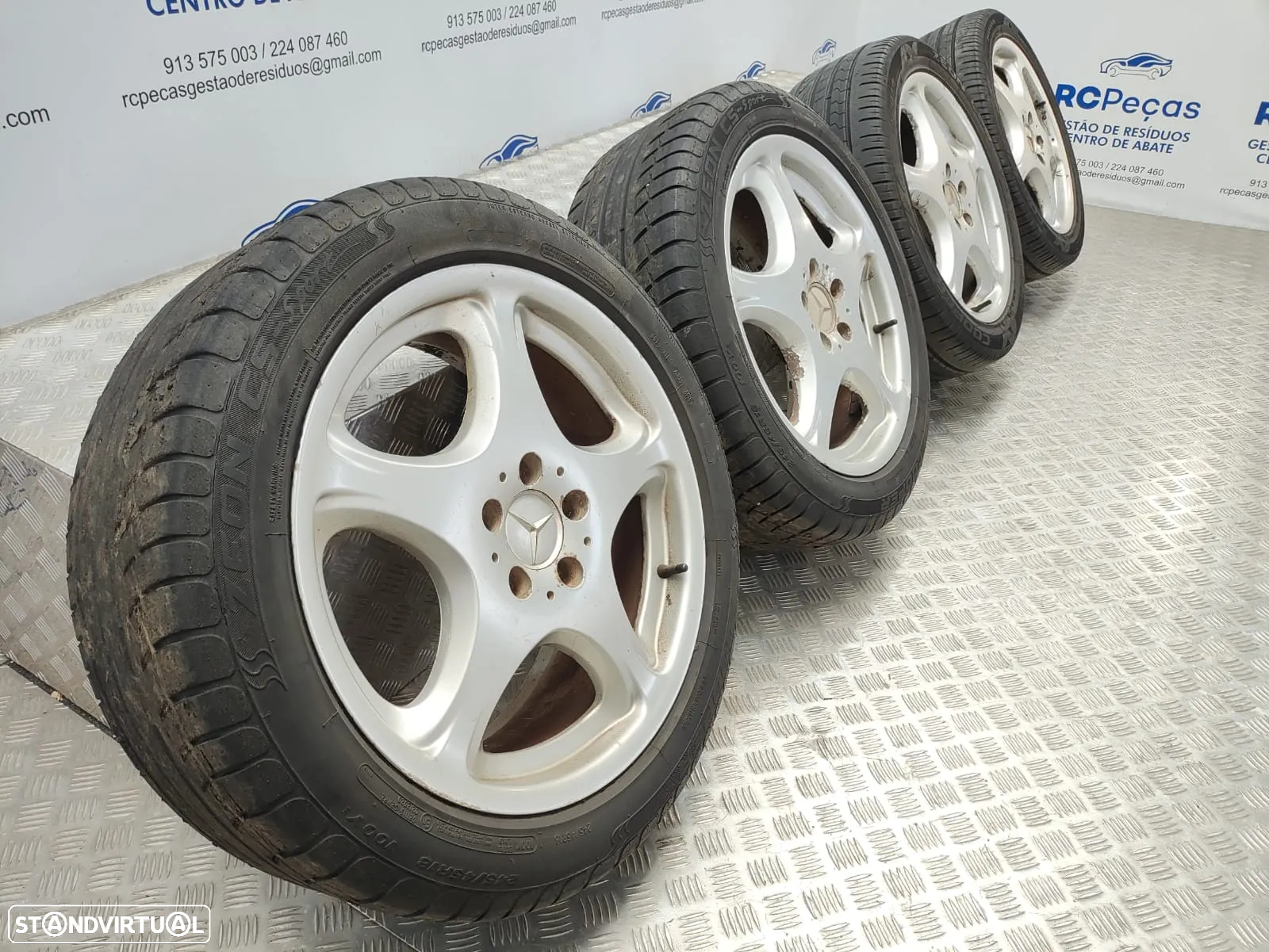 Conjunto Jantes 18 Mercedes Benz Class S W220 8J ET44 5x112 - 4