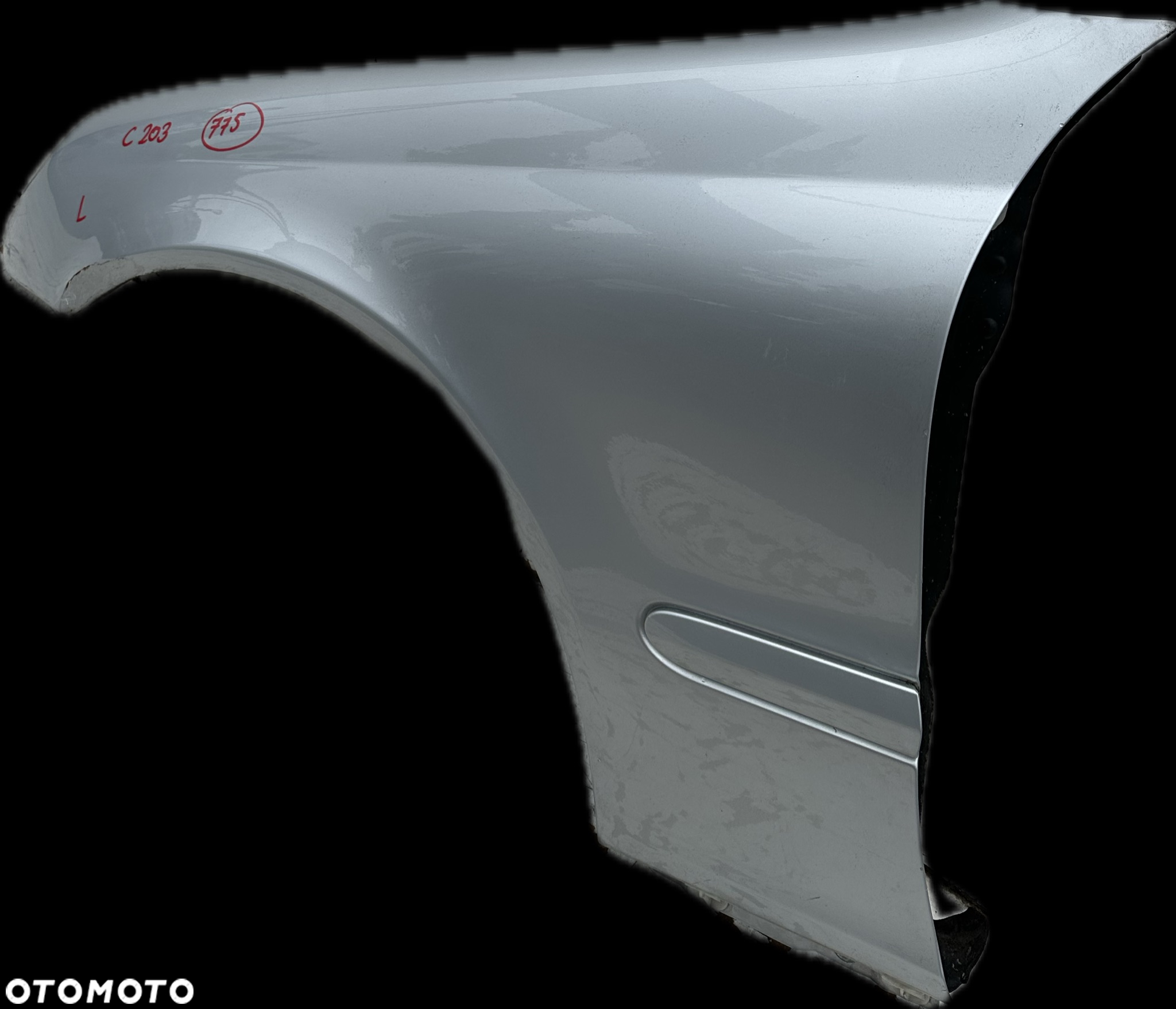 BLOTNIK PRZOD PRZEDNI LEWY MERCEDES C W203 775LAK LIFT DEMONTAZ ORYGINAL - 2