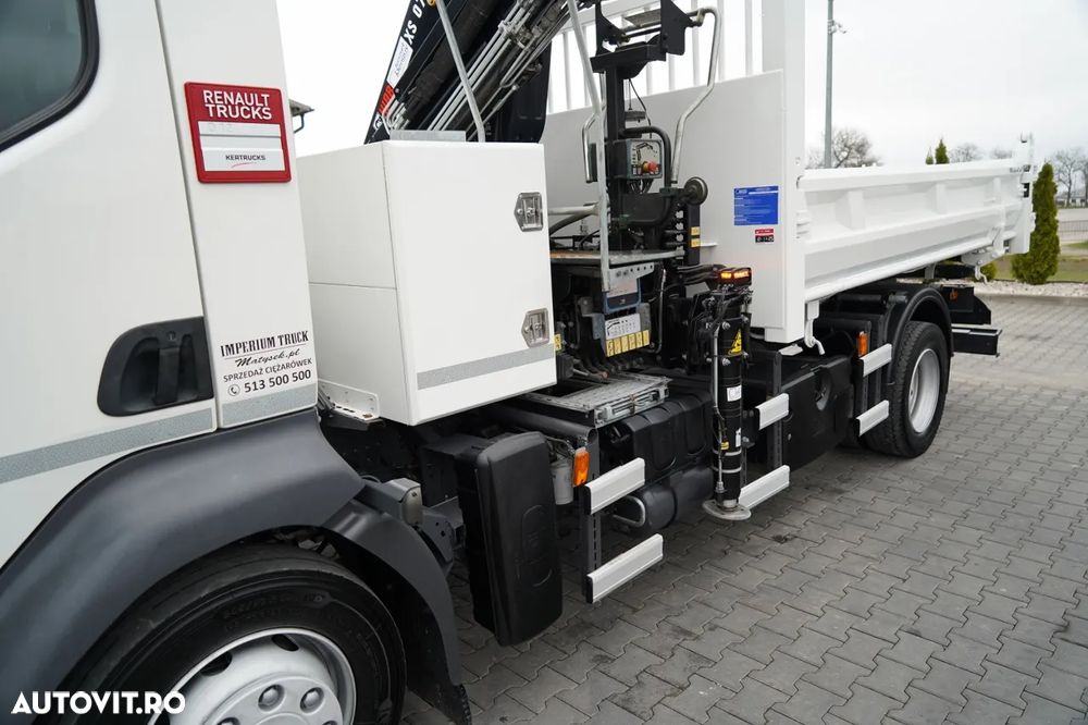 Renault D12 / BASCULATOR 3 LATE / HYDRODOLT LATERAL / HDS HIAB 077 BS2 / ROTATOR / PILOT / EURO 6 - 17