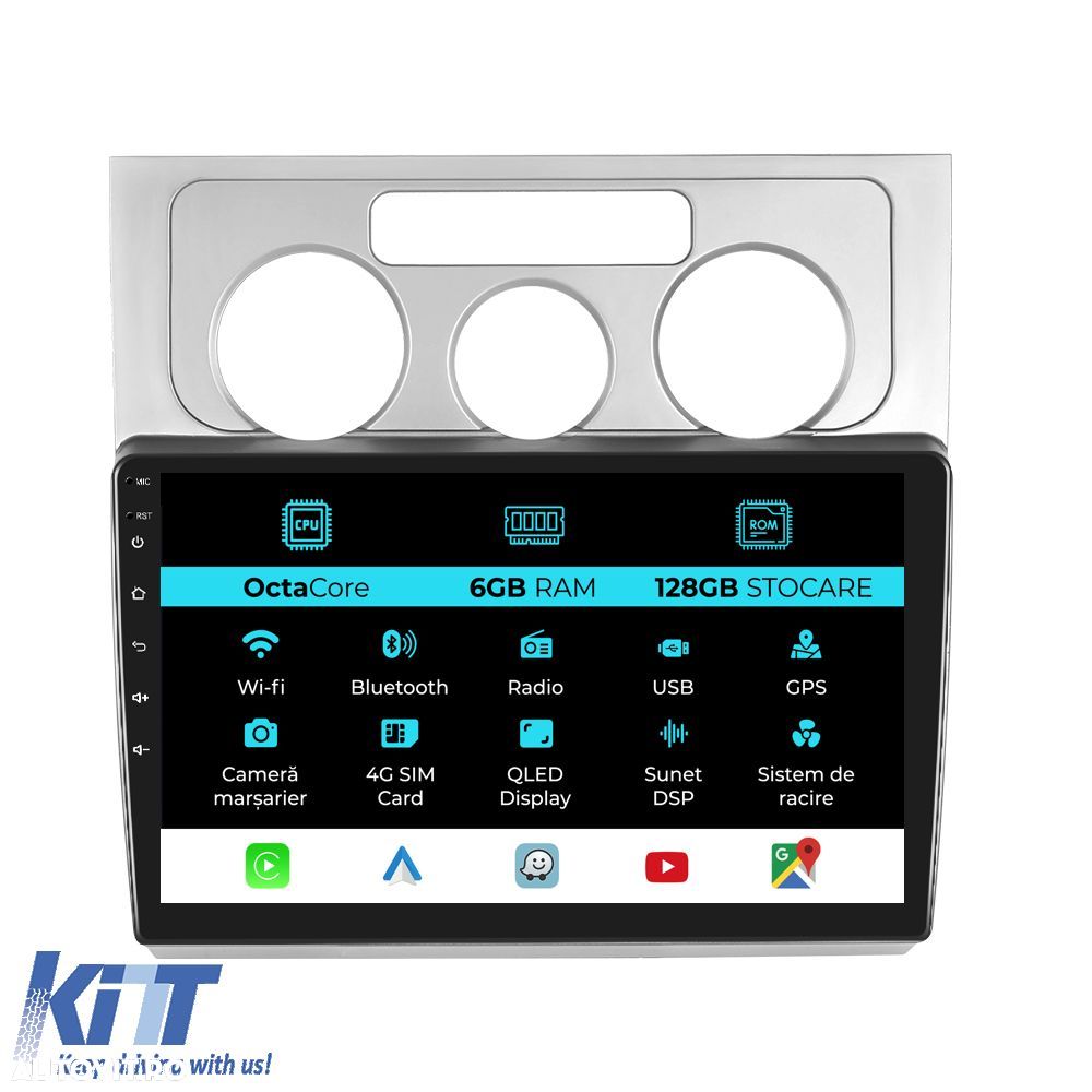 Navigatie Dedicata Volkswagen Touran (2003-2010), 10Inch, 6Gb Ram, 128 - 1