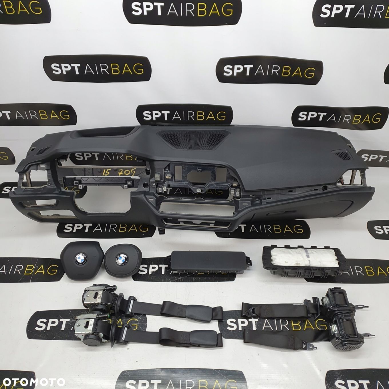 BMW SERIA 3 G20 G21 SERIA 4 G22 G23 G26 DESKA ROZDZIELCZA KONSOLA KOKPIT PULPIT PODUSZKI AIRBAG AIR BAG PASY KIT SET - 1