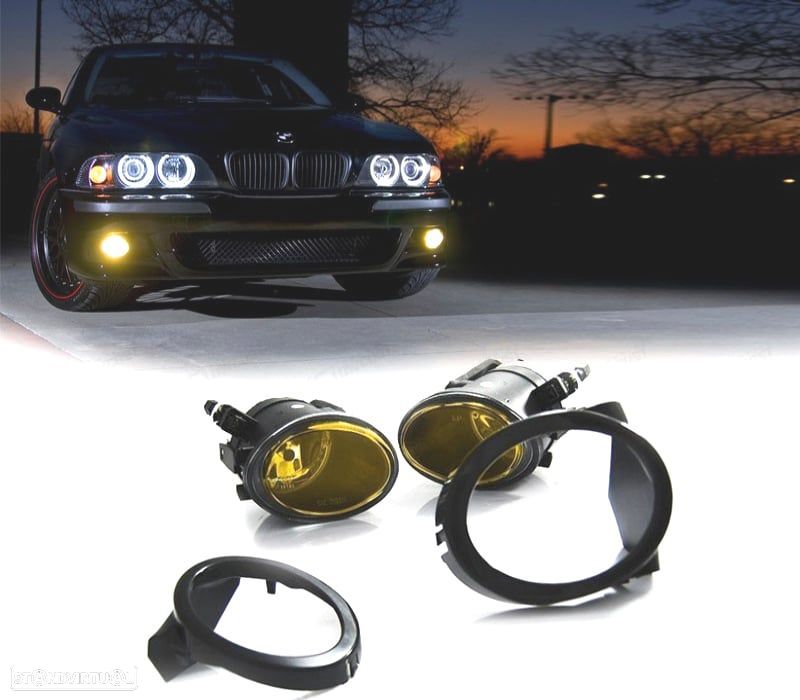 FARÓIS NEVOEIRO PÁRA-CHOQUES PACK M BMW E46 98-06 E39 95-03 VIDRO AMARELO - 1