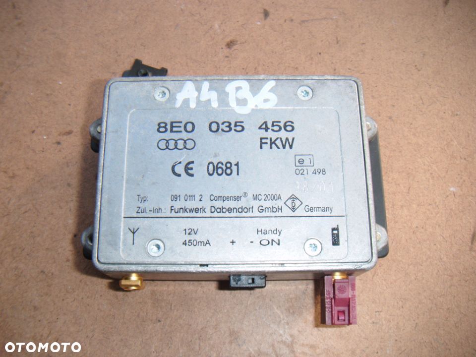 audi a4 b6 wzmacniacz antenowy 8e0035456 - 1