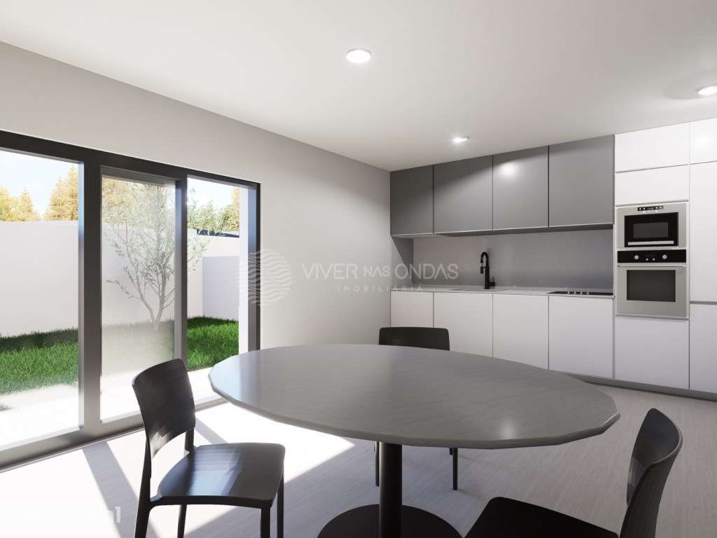 Moradia Bifamiliar T3 de Arquitetura Contemporânea com Piscina - Co... - Grande imagem: 3/16