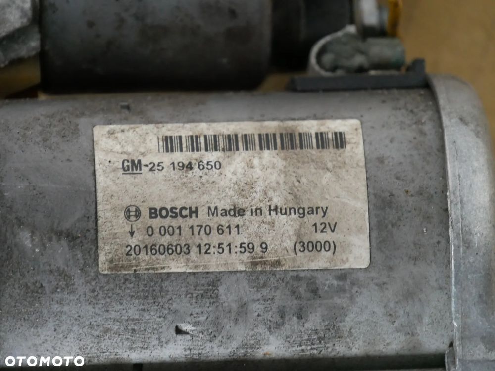 ROZRUSZNIK OPEL ASTRA IV 1.4 TB 16' 25194650 - 3