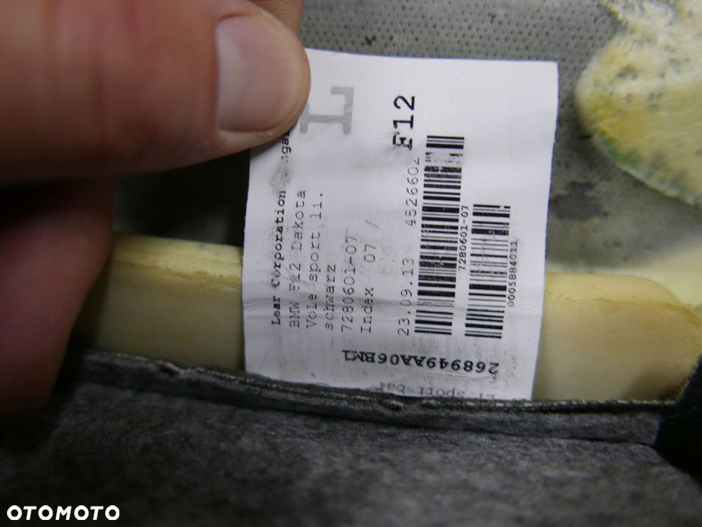 bmw f06 f12 oparcie lewe fotela tapicerka lewa - 8