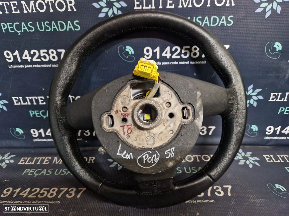 Volante usado pele com airbag SEAT LEON 1P multifunções ALTEA - 4