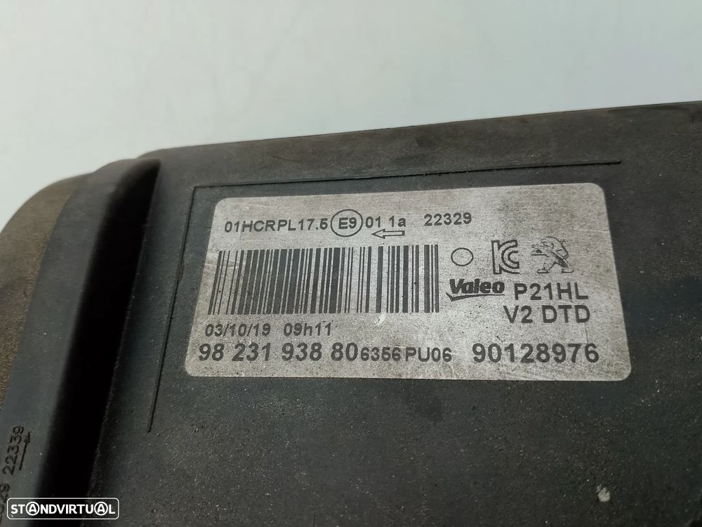 FAROL DIREITO PEUGEOT 208 II / 9823193880 - 3