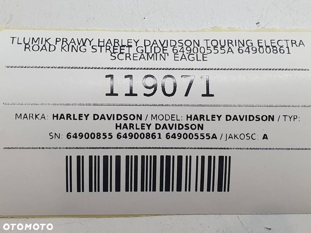 TLUMIK PRAWY HARLEY DAVIDSON TOURING ELECTRA ROAD KING STREET GLIDE - 9