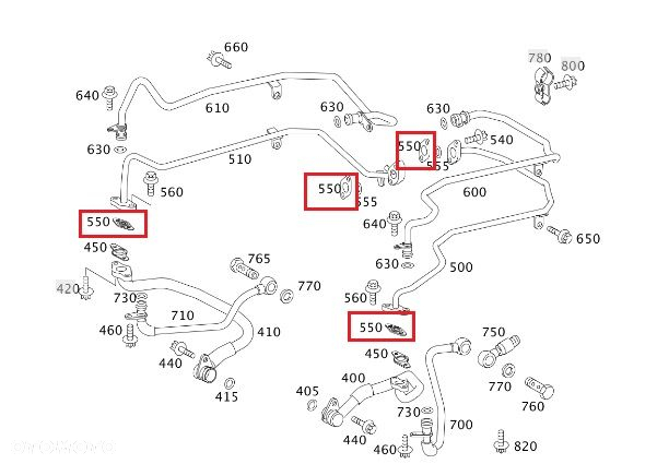 MERCEDES M275 M277 M279 M285 Uszczelka metalowa przewodu turbosprezarki - 2
