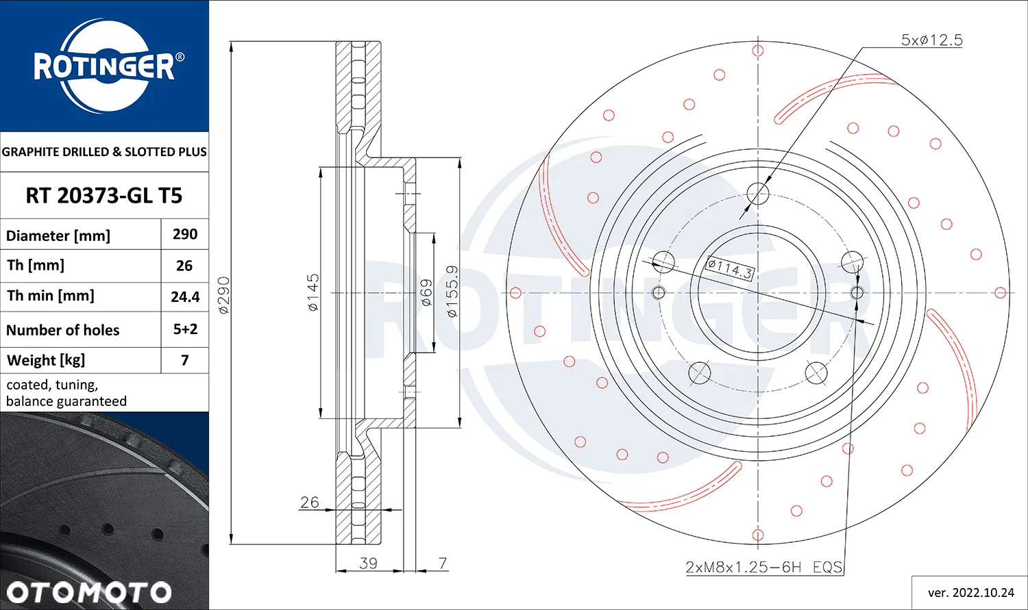 TARCZE ROTINGER MITSUBISHI GRANDIS 04- - 2
