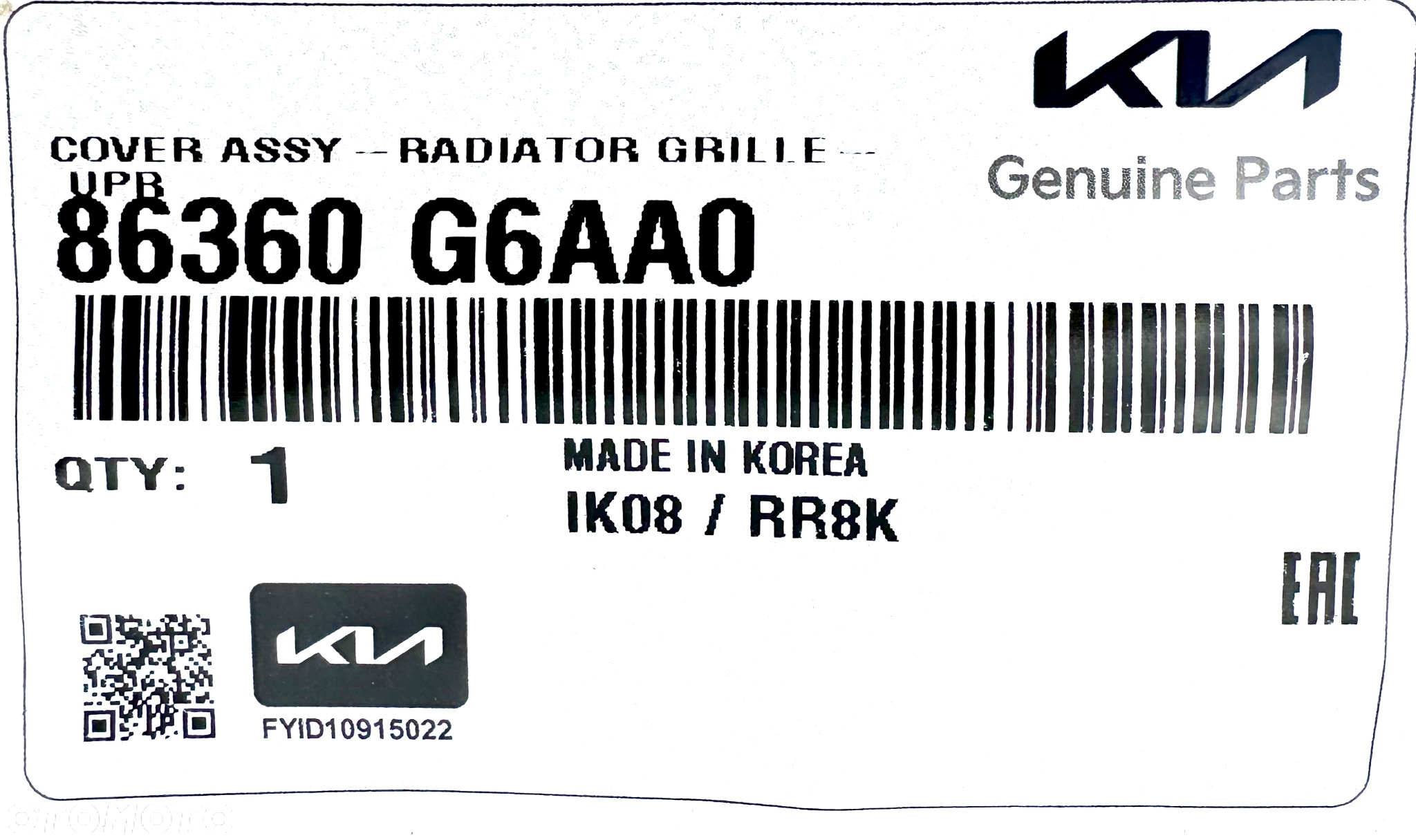 KIA PICANTO 3 LIFT JA III 2022 - OSŁONA PASA ZAMEK ZDERZAK NOWA ORYGINAŁ OE - 7