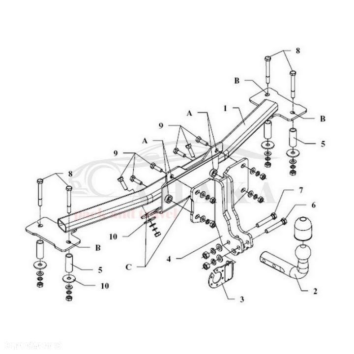 Hak Holowniczy Odkręcany Do Opel Kadett E 1984-1991 - 3