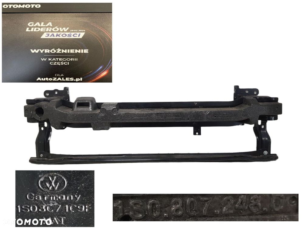 BELKA ABSORBER ZDERZAKA PRZENIEGO WZMOCNIENIE PRZÓD SEAT MI VW UP SKODA CITIGO 1S08C71C9F - 1