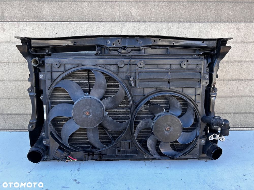 SKODA OCTAVIA 2 II LIFT 1K0121207 1K0121251 2.0 TDI PAS PRZEDNI CHŁODNICA WENTYLATORY - 2