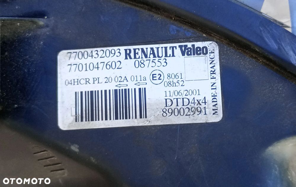 Reflektor prawy lampa prawa Renault Scenic I 1999- czarna - 4