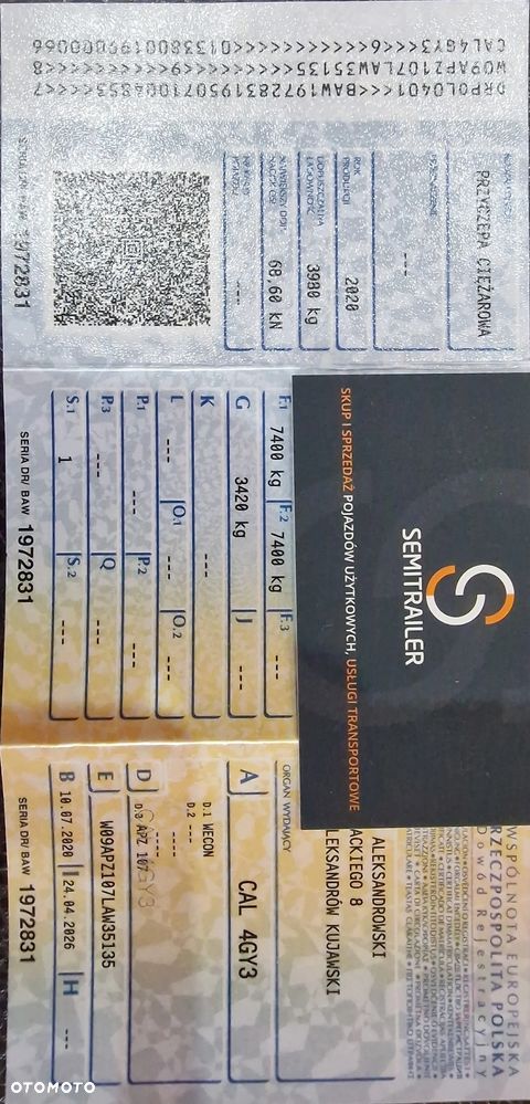 Wecon FIRANKA - BPW - RAMA OCYNK - ZADBANA - 16
