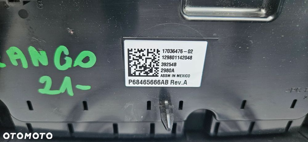 Dodge Durango III LIFT 2021-2025 Panel sterowania klimatyzacją Panel klimy AC Sterowanie nawiewem P68465666AB 68465666AB - 8