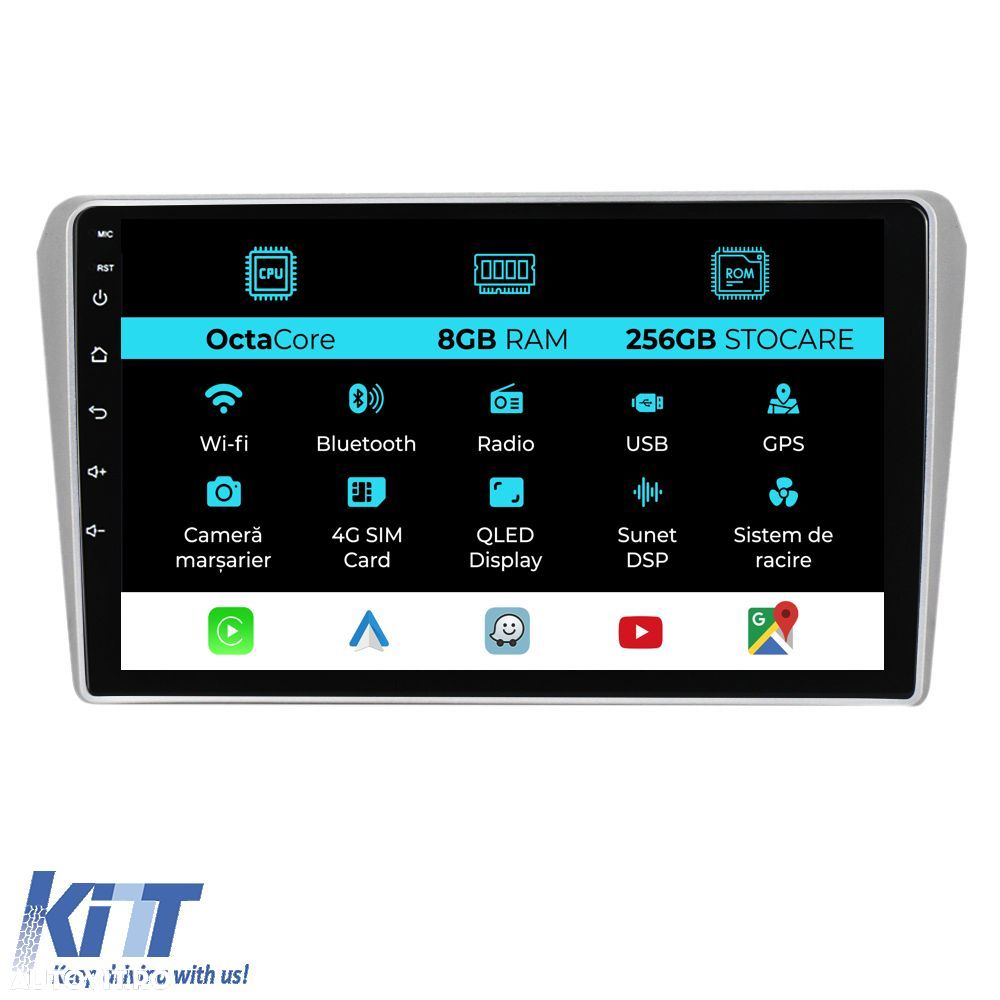 Navigatie Dedicata Toyota Avensis (2002 - 2008), 9 Inch, 8Gb Ram, 256G - 1