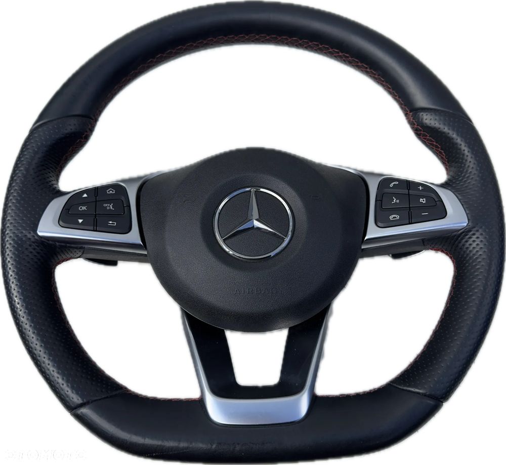 KIEROWNICA AMG SKORA CZERWONA NIC PODUSZKA AIRBAG KOMPLET MERCEDES C W205 GLC W253 ORYGINAL DEMONTAZ - 15