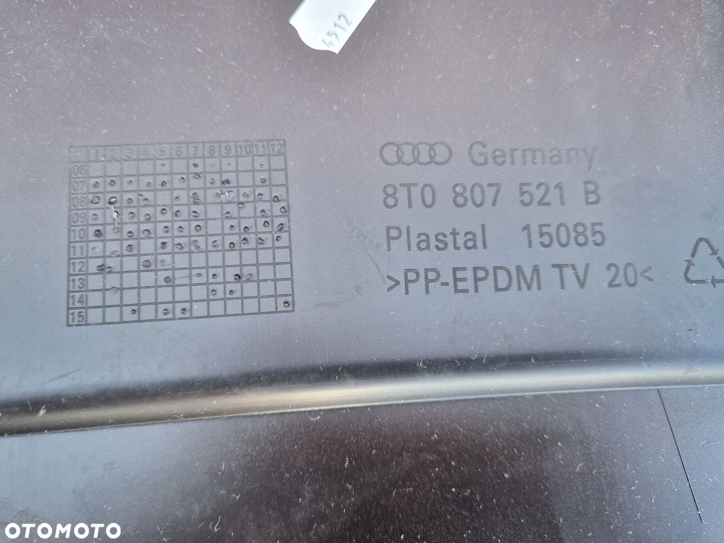 Dokładka spoiler dyfuzor zderzaka tył Audi A5 S5 8T0807521B NOWY ORYGINAŁ - 2
