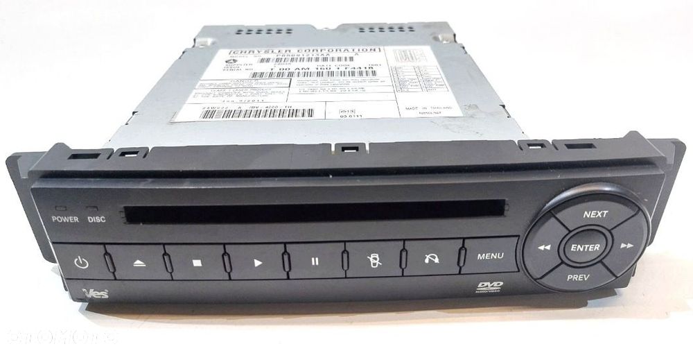 panel czytnik cd dvd chrysler voyager v town&country p05091213aa - 2