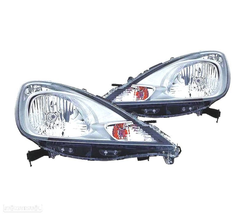 FARÓIS PARA HONDA JAZZ 10-13 FUNDO CROMADO - 1