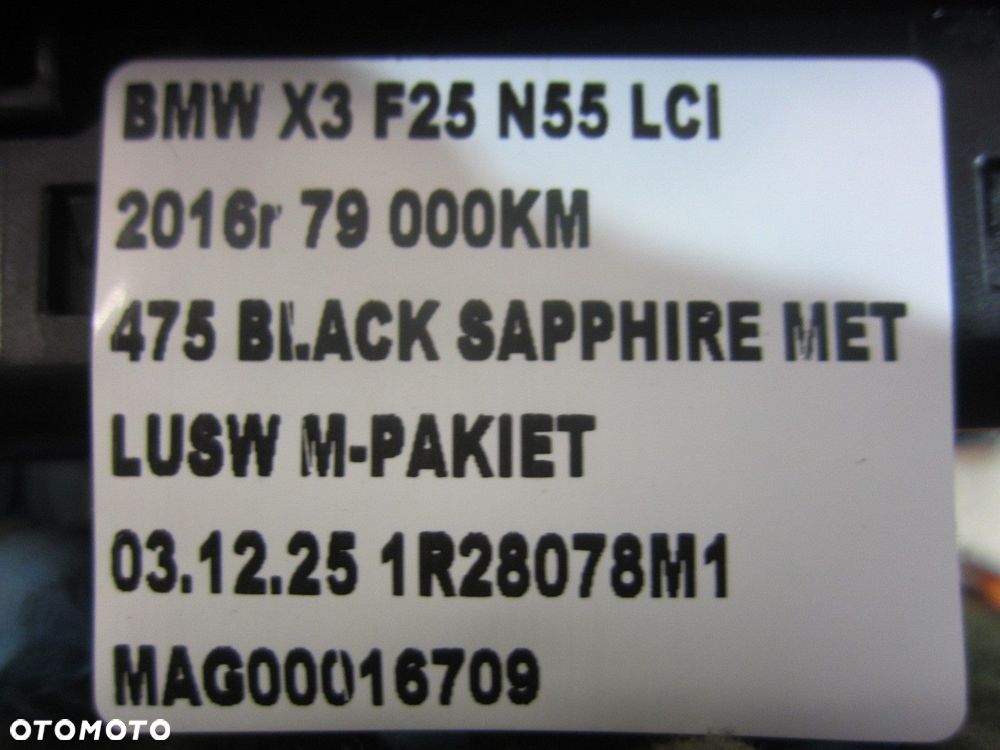 BMW X3 F25 X4 F15 KAMERA COFANIA PRZYCISK OTWIERANIA KLAPY 9352788 LIFT LCI - 11