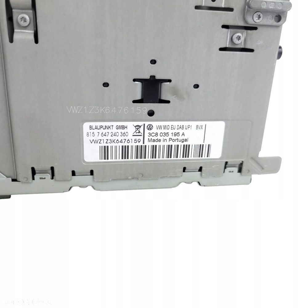 VW PASSAT B6 B7 GOLF V VI TOURAN RADIO DOTYKOWE 3C8035195A DAB Z KODEM - 6