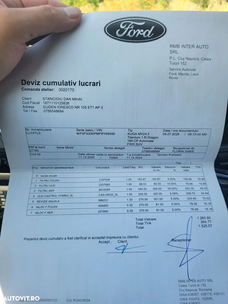 Ford Kuga 1.5 EcoBoost A8 FWD Titanium - 10