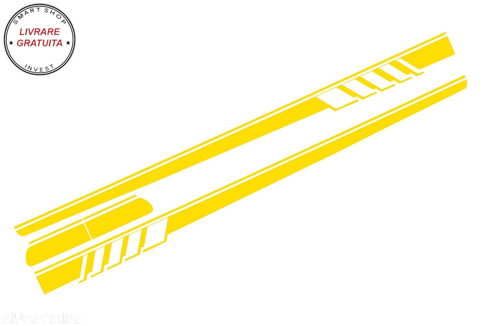 Stickere Laterale Galben Mat Mercedes Clasa C C205 Coupe A205 Cabriolet (2014-up)- livrare gratuita - 1