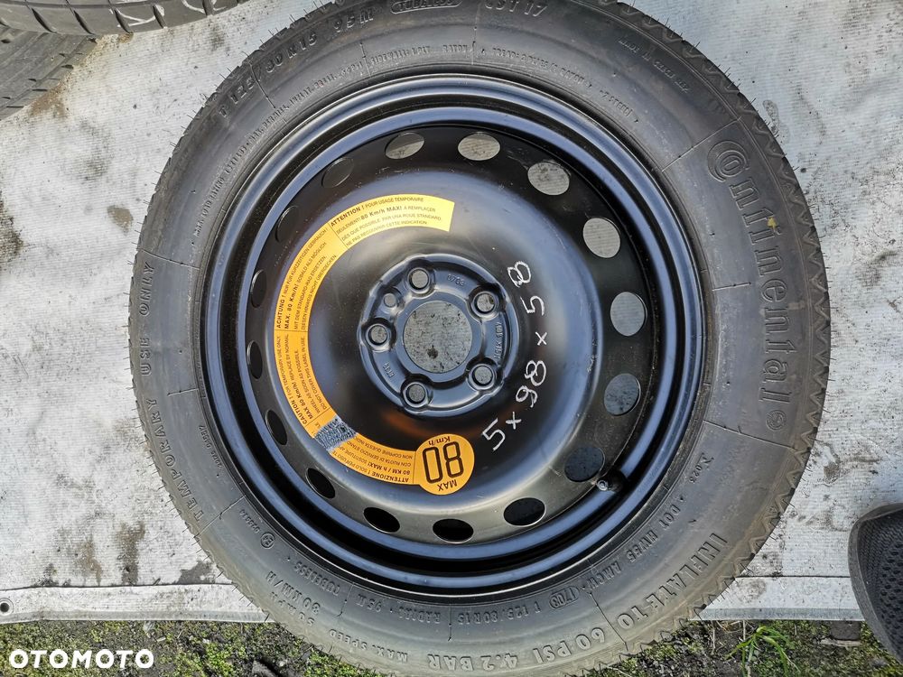 Dojazdówka Koło Dojazdowe Dojazd Alfa Romeo, Audi, BMW, Citroen, Fiat, Ford, Hyundai, Jaguar, Kia, Lancia, Mazda, MCC, Mitsubishi, Opel, Peugeot, Saab, Seat, Skoda, VW, Volvo - 12