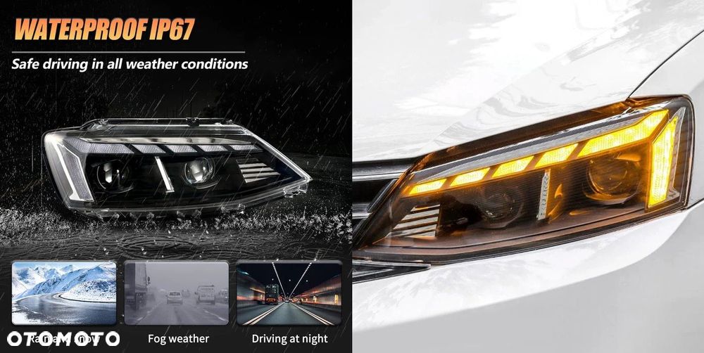 Reflektory Lampy kpl Vland Full Bi Led Tuning VW Jetta VI 5c 6 2010-2018 - 12