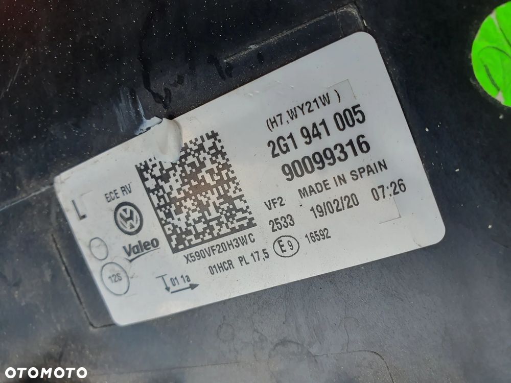 DEPO REFLEKTOR LAMPA LEWY VOLKSWAGEN POLO 2G1 941 005 - 4