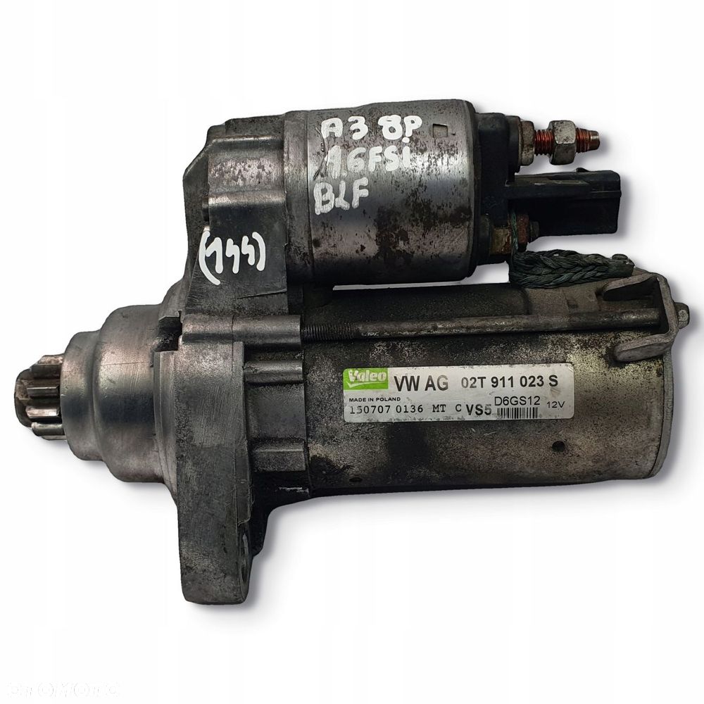 ROZRUSZNIK Audi A3 8P 1.6 FSI Valeo 02T911023S D6GS12 1507070136MTC - 1