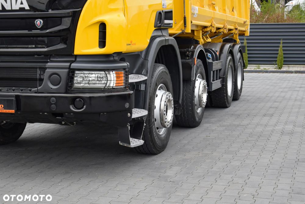 Scania P410 / 8x4 / EURO 6 / WYWROTKA / HYDROBURTA / AUTOMAT / KAMERA COFANIA / NAWIGACJA / HAK / NISKI PRZEBIEG / SERWISOWANY / SPROWADZONY - 11