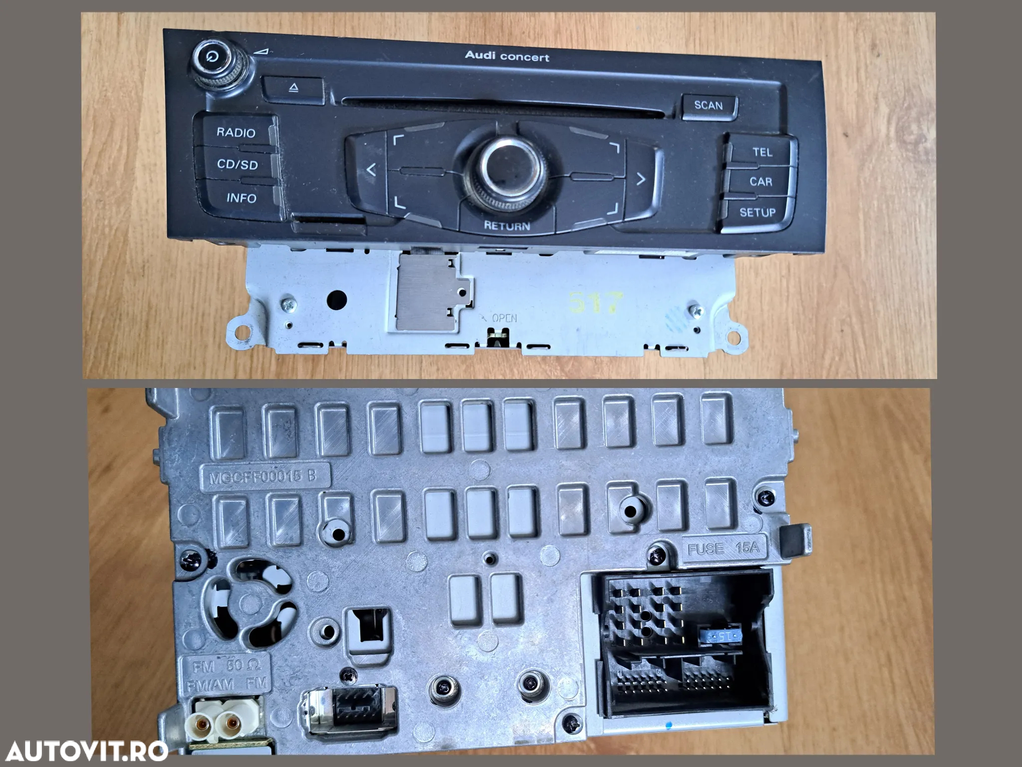 Panou comanda clima ac climatronic incalzire scaune Radio CD multimedia Audi concert Audi A4 B8 S4 8K , A5 B8 S5 8T - 7