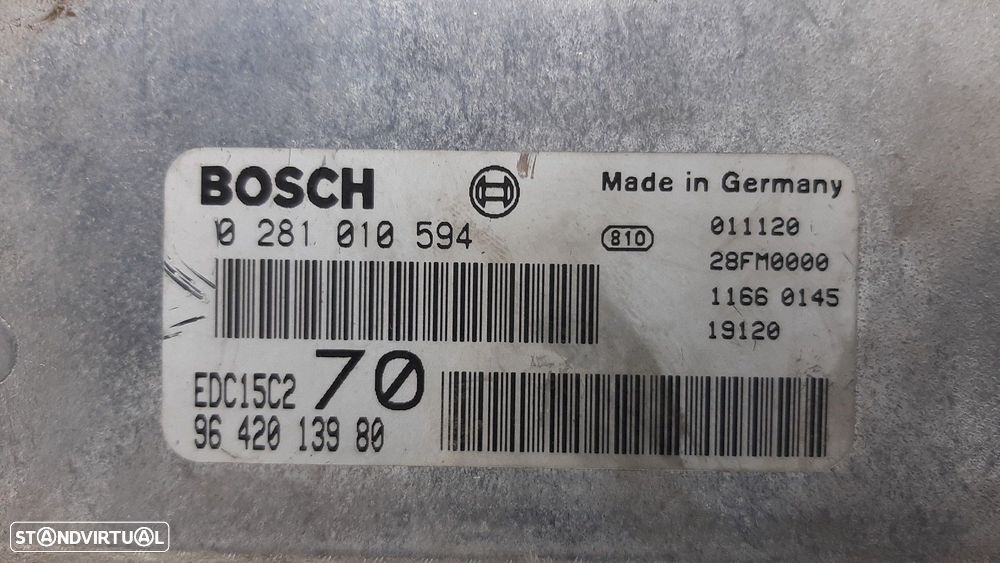 CENTRALINA MOTOR UCE PEUGEOT 206 FASTBACK 2002 -0281010594 - 2