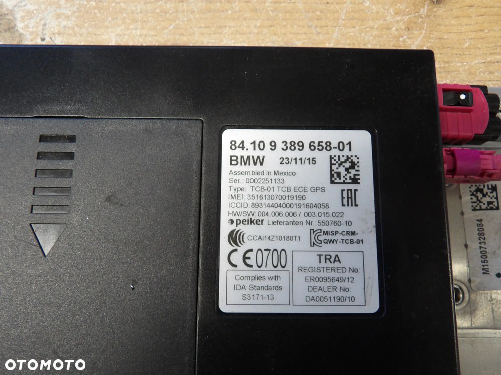 BMW - F20,F21 - MODUŁ , STEROWNIK BLUETOOTH - 9389658 - 2