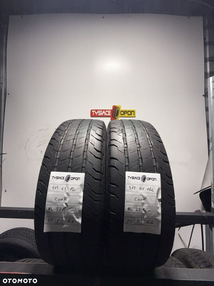 Opony dostawcze 215/65R16C Continental VanContact 2szt #L221 używane - 1