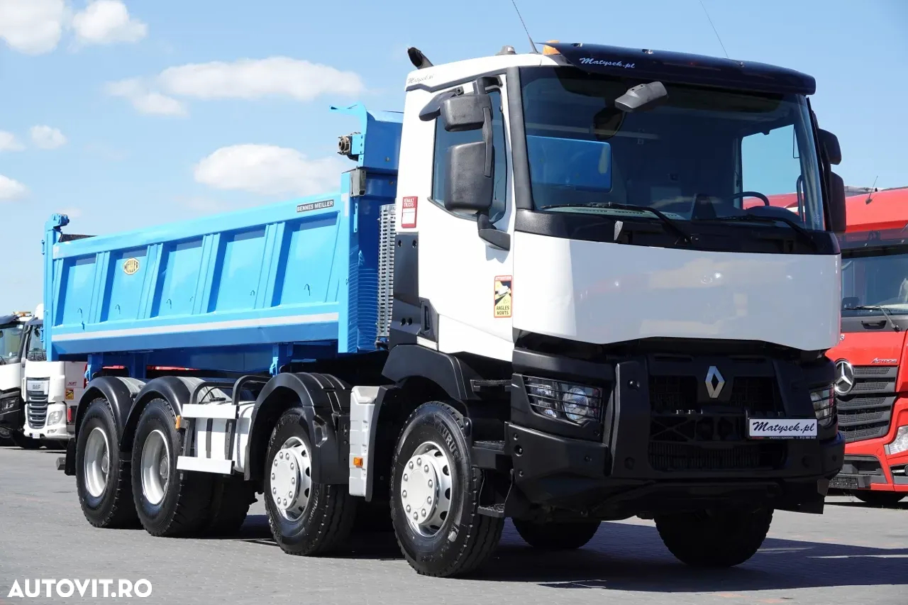 Renault C 460 / 8x4 / BASCULANTE + HIDROBOARD / BORDMATIC / MEILLER KIPPER / EURO 6 - 12