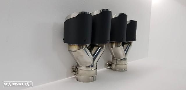 Ponteiras de Escape Look Akrapovic Duplas 18.50 cm - 1