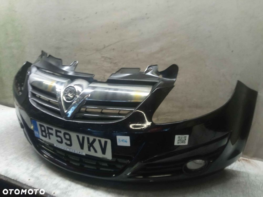 ^ ZDERZAK PRZÓD PRZEDNI DO OPEL CORSA D Z20R CZARNY HALOGENY - 2