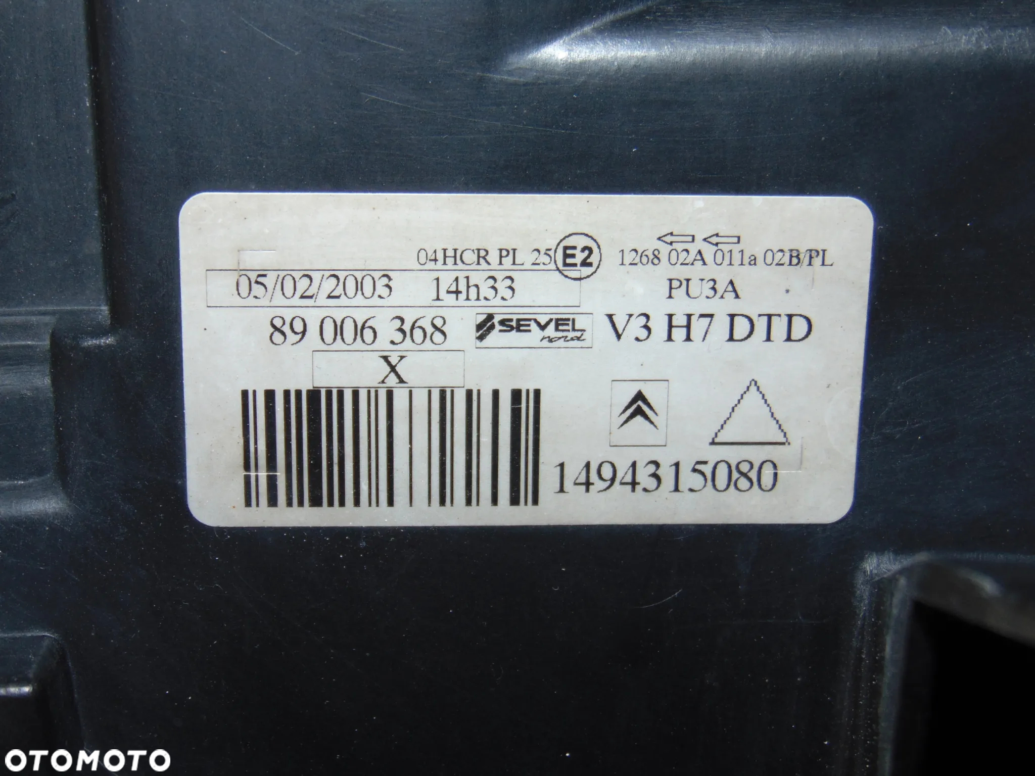 EUROPA lampa przednia przód prawa Citroen C8 , 02-08r - 4