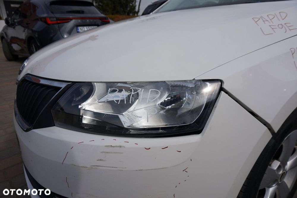 MASKA ZDERZAK BŁOTNIKI LAMPY RAPID NH3 LF9E  SKODA 2012-2019 BIAŁY PRZÓD KOMPLETNY - 25