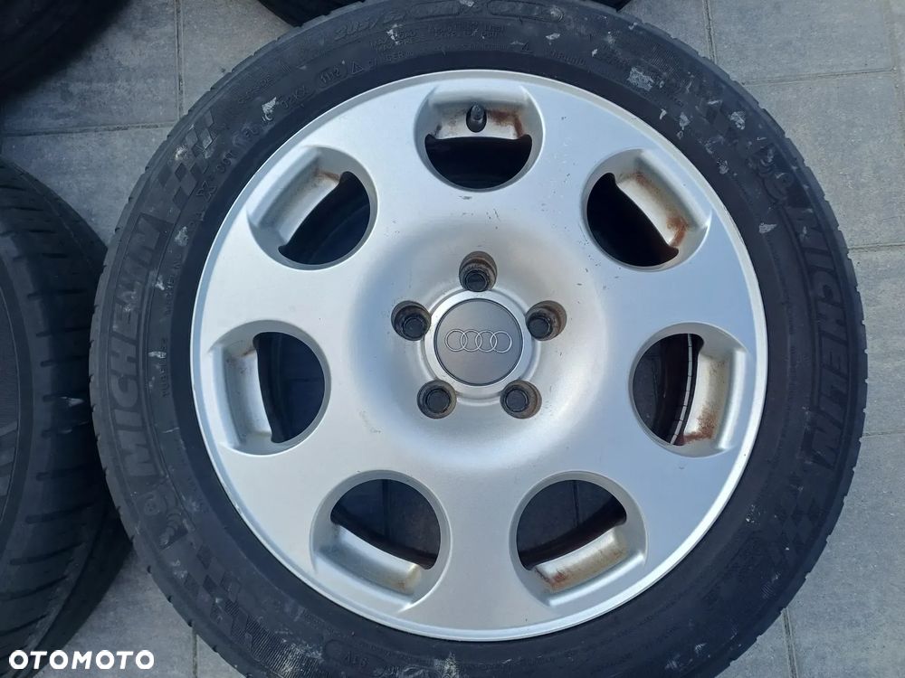 FELGI Z OPONAMI KOŁA ALUMINIOWE AUDI VW SKODA SEAT R16 5X112 7J ET42 57,1 mm OPONY MICHELIN 205/55 R16 LATO NR37 - 2
