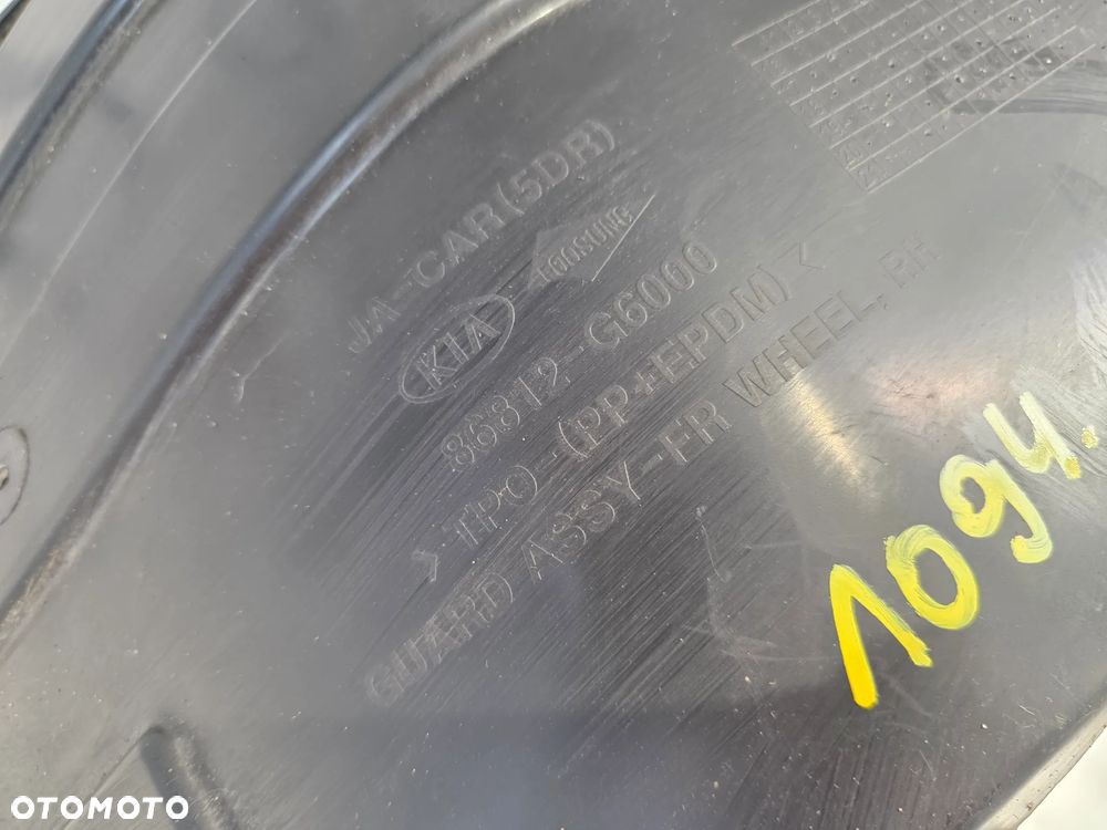 KIA PICANTO 3 III 17- PRAWE NADKOLE PRZEDNIE PRZÓD NR 86812-G6000 + 86816-G6000 , 86814-G6000 + 86816-G6000 NR AUKCJI N1094 - 6