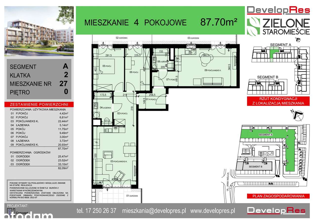 Dla inwestora - 4 pokoje| 87,70 m² | Zielone Staromieście A-27|