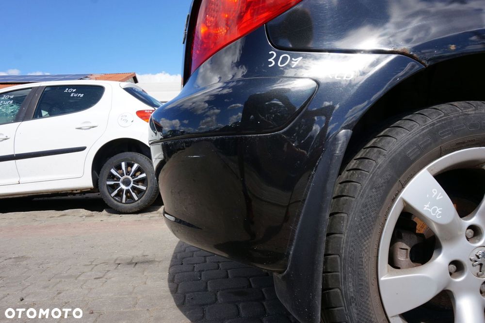 ZDERZAK TYLNY 307 LIFT 5D HB EXLD  CZARNY PEUGEOT 2005-2007 - 5